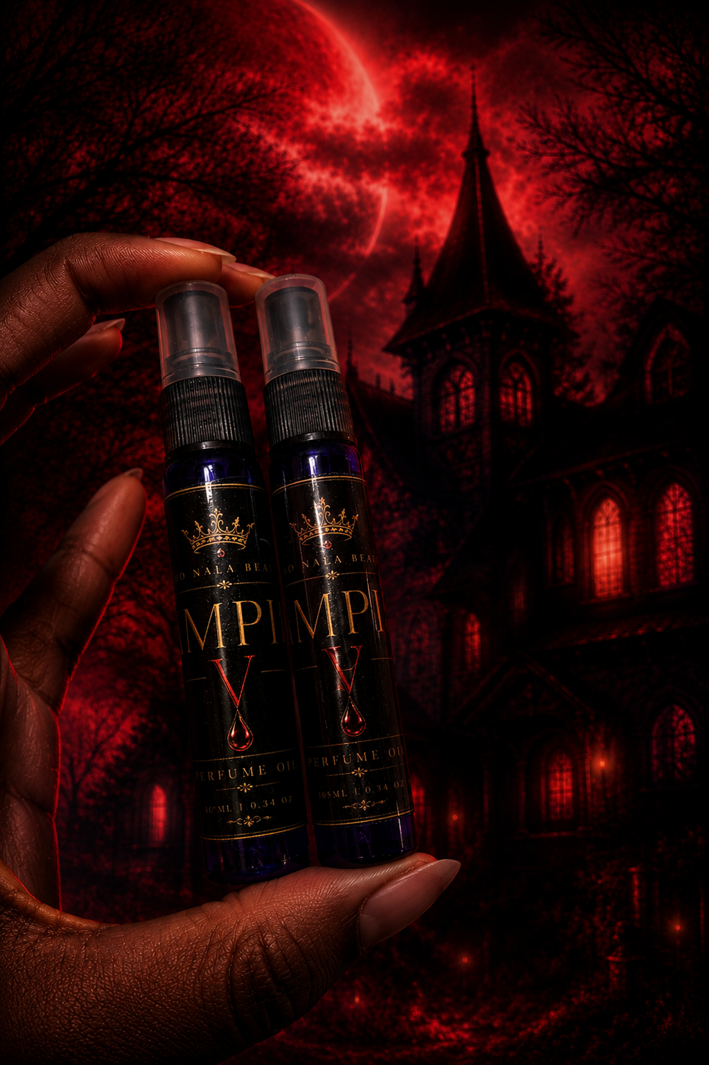 🖤 Vampire Pink Collection – Pink Sugar Perfume Oil Duo (10ml)