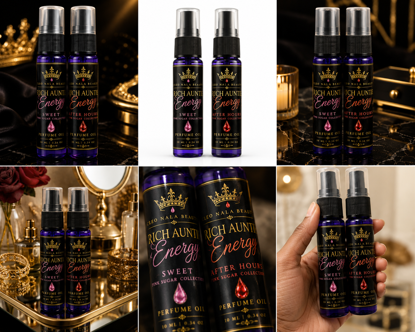 Rich Auntie Energy™ Collection – Sweet & After Hours Perfume Oil Duo (10ml Each)